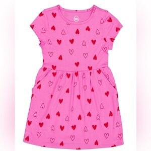 Pink Heart Pattern Dress